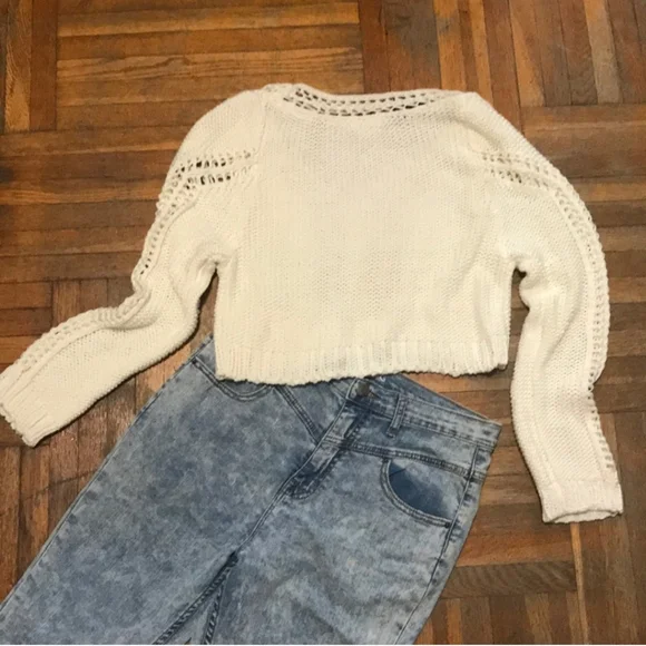 Nasty Gal Take It Easy Knit Crop Sweater - LARGE - NEW NWT - Picture 5 of 6